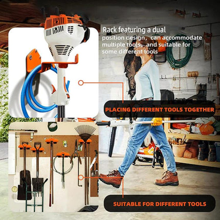 2pcs/Pack Wall Mounted Lawn Mower Dual Hook Stand Heavy Duty Storage Hanger