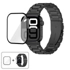 Three Beads Stainless Steel Watch Band with 3D Curved Film, For Apple Watch Series 10 46mm, For Apple Watch Series 10 42mm, For Apple Watch Series 44mm, For Apple Watch Series 40mm - DealBuddy