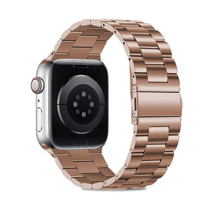 Three Beads Stainless Steel Watch Band with 3D Curved Film, For Apple Watch Series 42mm - DealBuddy