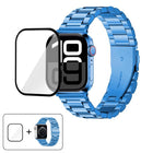 Three Beads Stainless Steel Watch Band with 3D Curved Film