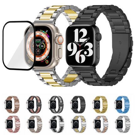 Three Beads Stainless Steel Watch Band with 3D Curved Film, For Apple Watch Series 42mm - DealBuddy
