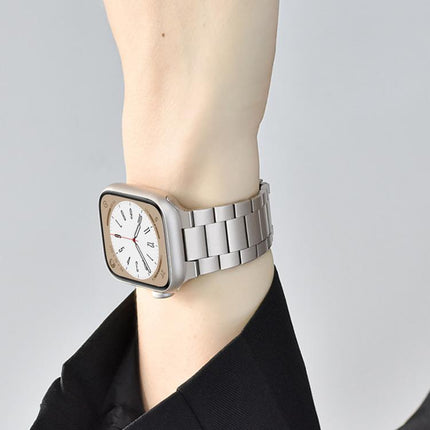 Three Beads Stainless Steel Watch Band with 3D Curved Film, For Apple Watch Series 42mm - DealBuddy