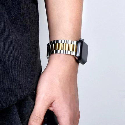 Three Beads Stainless Steel Watch Band with 3D Curved Film, For Apple Watch Series 42mm - DealBuddy
