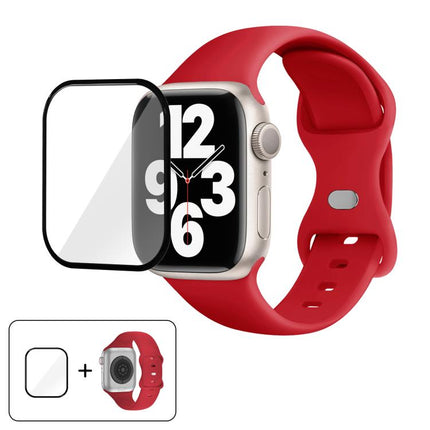 Butterfly Buckle Silicone Watch Band with 3D Curved Film - DealBuddy