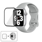 Butterfly Buckle Silicone Watch Band with 3D Curved Film, For Apple Watch Series 41mm, For Apple Watch Series 38mm, For Apple Watch Series 42mm - DealBuddy