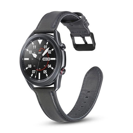 Flat Texture Leather Replacement Strap, For Samsung Galaxy Watch 3 41mm, For Samsung Galaxy Watch 3 45mm - DealBuddy