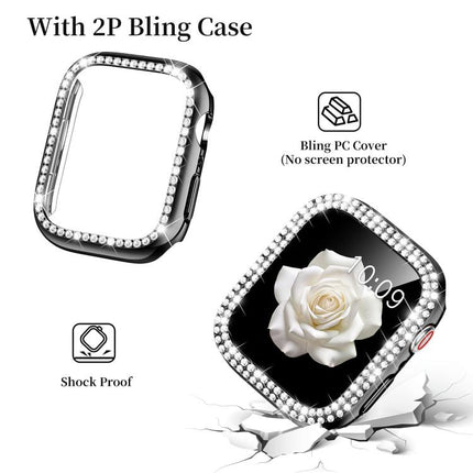 xDfind Diamond Jewelry Metal Watch Band with Case, For Apple Watch Series 10 46mm, For Apple Watch Series 10 42mm, For Apple Watch Series 44mm, For Apple Watch Series 40mm, For Apple Watch Ultra 2 / 1 49mm, For Apple Watch Series 45mm                  ... - DealBuddy