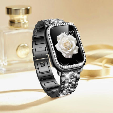 xDfind Diamond Jewelry Metal Watch Band with Case, For Apple Watch Series 10 46mm, For Apple Watch Series 10 42mm, For Apple Watch Series 44mm, For Apple Watch Series 40mm, For Apple Watch Ultra 2 / 1 49mm, For Apple Watch Series 45mm                  ... - DealBuddy