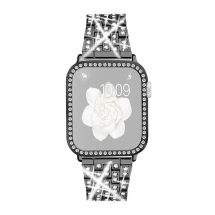 xDfind Bling Diamond Jewelry Metal Watch Band with Case, For Apple Watch Series 10 46mm, For Apple Watch Series 10 42mm, For Apple Watch Series 40mm, For Apple Watch Ultra 2 / 1 49mm, For Apple Watch Series 41mm