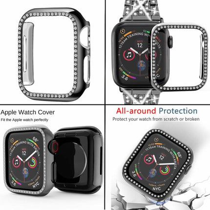 xDfind Bling Diamond Jewelry Metal Watch Band with Case, For Apple Watch Series 10 46mm, For Apple Watch Series 10 42mm, For Apple Watch Series 40mm, For Apple Watch Ultra 2 / 1 49mm, For Apple Watch Series 41mm