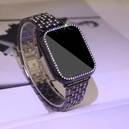 xDfind Bling Diamond Jewelry Metal Watch Band with Case, For Apple Watch Series 10 46mm, For Apple Watch Series 10 42mm, For Apple Watch Series 40mm, For Apple Watch Ultra 2 / 1 49mm, For Apple Watch Series 41mm