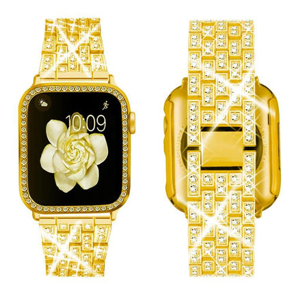 xDfind Bling Diamond Jewelry Metal Watch Band with Case, For Apple Watch Series 10 46mm, For Apple Watch Series 10 42mm, For Apple Watch Series 40mm, For Apple Watch Ultra 2 / 1 49mm, For Apple Watch Series 41mm