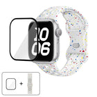 Butterfly Buckle Color Dot Silicone Watch Band with 3D Curved Film