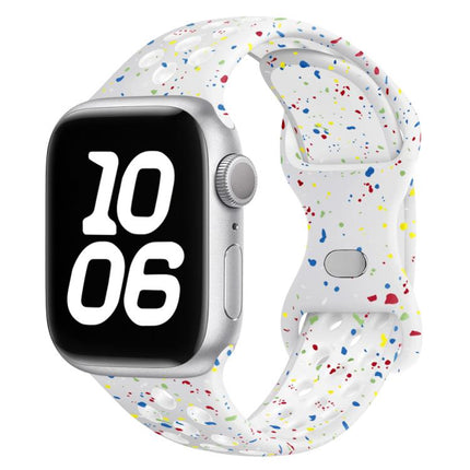 Butterfly Buckle Color Dot Silicone Watch Band with 3D Curved Film