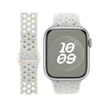 Butterfly Buckle Color Dot Silicone Watch Band with 3D Curved Film