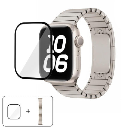 Original Buckle 316 Steel Watch Band with 3D Curved Film, For Apple Watch Series 10 46mm, For Apple Watch Series 10 42mm, For Apple Watch Series 44mm, For Apple Watch Series 40mm, For Apple Watch Ultra 2 / 1 49mm, For Apple Watch Series 45mm           ... - DealBuddy