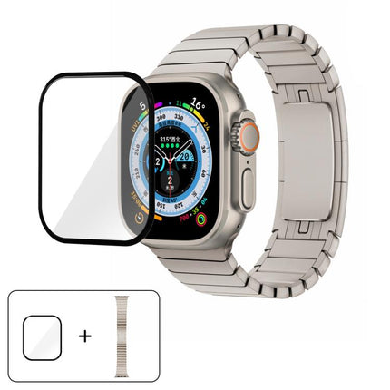 Original Buckle 316 Steel Watch Band with 3D Curved Film, For Apple Watch Series 10 46mm, For Apple Watch Series 10 42mm, For Apple Watch Series 44mm, For Apple Watch Series 40mm, For Apple Watch Ultra 2 / 1 49mm, For Apple Watch Series 45mm           ... - DealBuddy