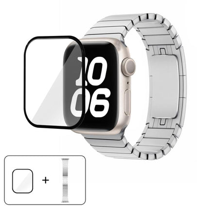 Original Buckle 316 Steel Watch Band with 3D Curved Film, For Apple Watch Series 10 46mm, For Apple Watch Series 10 42mm, For Apple Watch Series 44mm, For Apple Watch Series 40mm, For Apple Watch Ultra 2 / 1 49mm, For Apple Watch Series 45mm           ... - DealBuddy