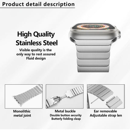 Original Buckle 316 Steel Watch Band with 3D Curved Film