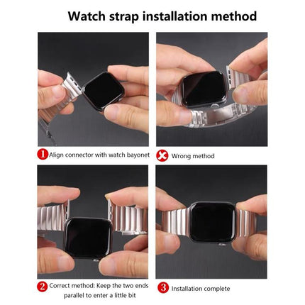 Original Buckle 316 Steel Watch Band with 3D Curved Film