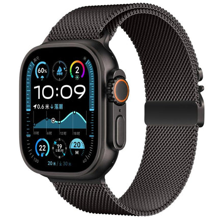Umbrella Buckle Milanese Stainless Steel Watch Band with 3D Curved Film