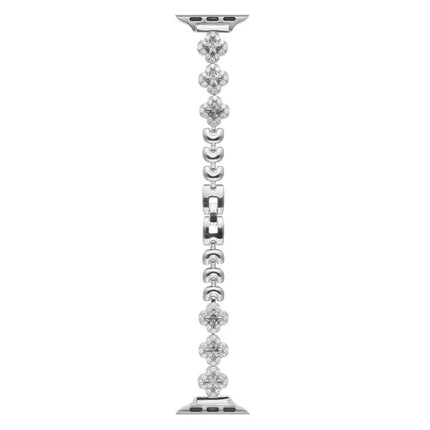 xDfind Four-leaf Clover Diamond Metal Watch Band