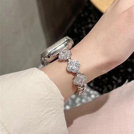 xDfind Four-leaf Clover Diamond Metal Watch Band - DealBuddy