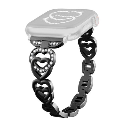 xDfind Double Heart Diamond Metal Watch Band - DealBuddy