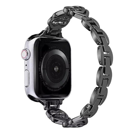 xDfind Double Heart Diamond Metal Watch Band - DealBuddy