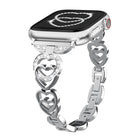 xDfind Double Heart Diamond Metal Watch Band