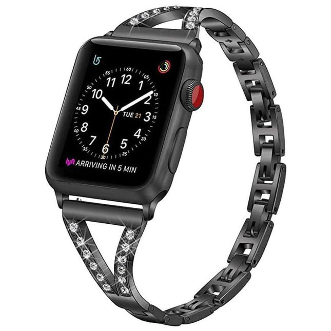 xDfind Herringbone Diamond Stainless Steel Watch Band