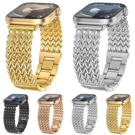 xDfind Herringbone Braided Stainless Steel Watch Band - DealBuddy