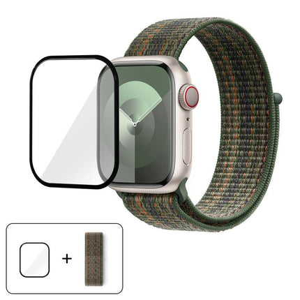 Basic Nylon Loop Watch Band with 3D Curved Film, For Apple Watch Series 41mm, For Apple Watch Series 38mm, For Apple Watch Series 42mm - DealBuddy
