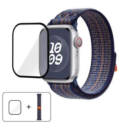 Nylon Loop Watch Band with 3D Curved Film, For Apple Watch Series 41mm, For Apple Watch Series 38mm, For Apple Watch Series 42mm - DealBuddy