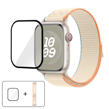 Nylon Loop Watch Band with 3D Curved Film, For Apple Watch Series 41mm, For Apple Watch Series 38mm, For Apple Watch Series 42mm - DealBuddy