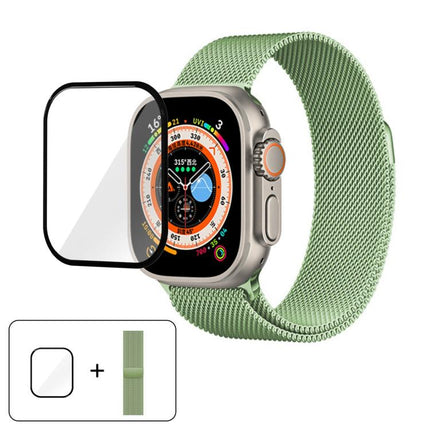 Milanese Stainless Steel Watch Band with 3D Curved Film, For Apple Watch Series 40mm, For Apple Watch Ultra 2 / 1 49mm, For Apple Watch Series 45mm - DealBuddy
