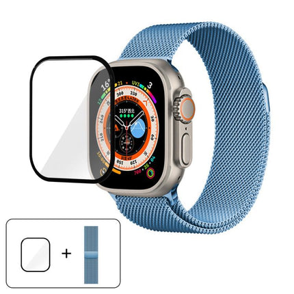 Milanese Stainless Steel Watch Band with 3D Curved Film, For Apple Watch Series 40mm, For Apple Watch Ultra 2 / 1 49mm, For Apple Watch Series 45mm - DealBuddy