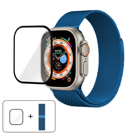 Milanese Stainless Steel Watch Band with 3D Curved Film, For Apple Watch Series 40mm, For Apple Watch Ultra 2 / 1 49mm, For Apple Watch Series 45mm - DealBuddy
