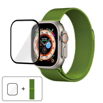 Milanese Stainless Steel Watch Band with 3D Curved Film, For Apple Watch Series 40mm, For Apple Watch Ultra 2 / 1 49mm, For Apple Watch Series 45mm - DealBuddy