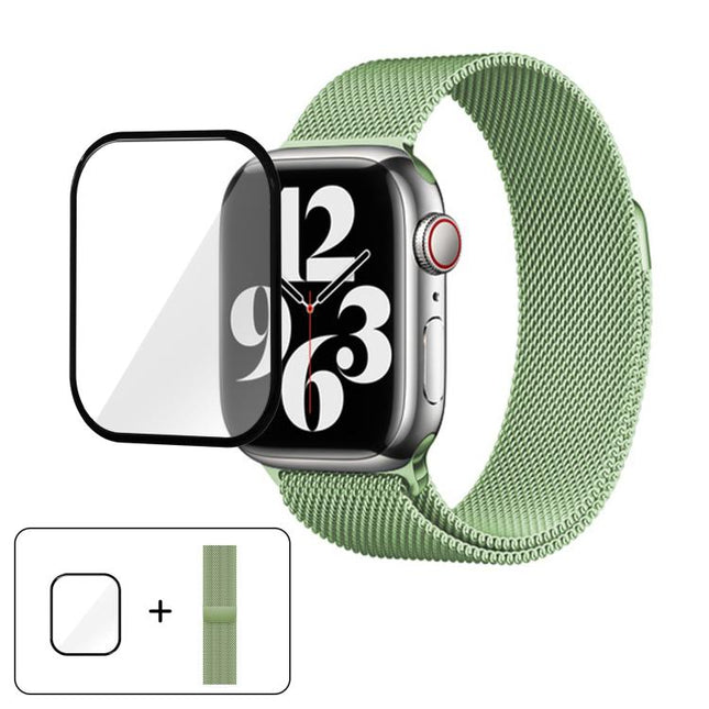 Milanese Stainless Steel Watch Band with 3D Curved Film