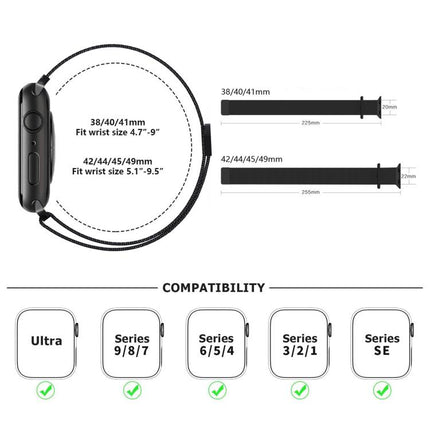 Milanese Stainless Steel Watch Band with 3D Curved Film
