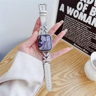 xDfind V-shaped Metal Hybrid Leather Watch Band