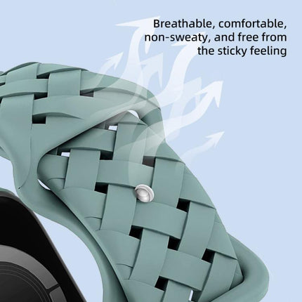 xDfind Butterfly Buckle Braid Silicone Watch Band, For Apple Watch 42 / 44 / 45 / 46 / 49mm, For Apple Watch 38 / 40 / 41 / S10 42mm - DealBuddy