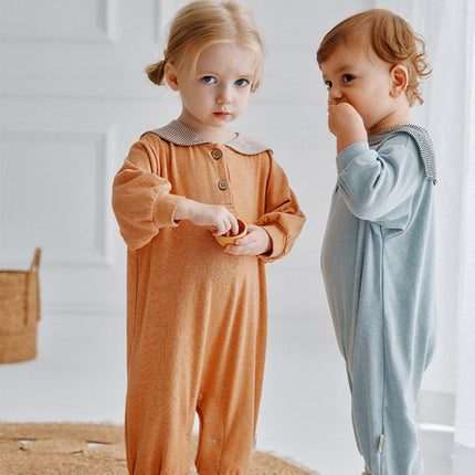 Benzdeer Crawling Clothes Toddler Long Sleeve Jumpsuit