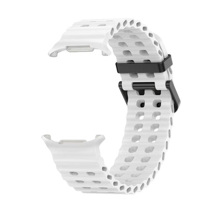 Marine Double Buckle Silicone Watch Band with 3D Curved Film
