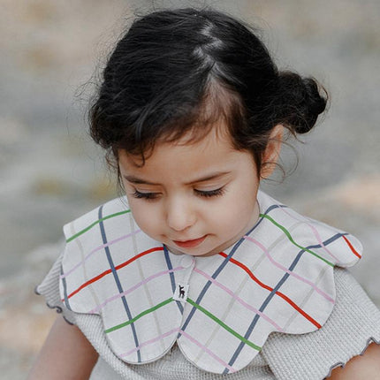 Benzdeer Petal Shape Bib Infants Saliva Towel, Love Heart, Ripple Red and Blue Grid, Ripple Bow, Large Color Grid, Pink and Yellow Stripes, Pink and Blue Stripes, Retro Checkered Flowers, Retro Butterfly, Retro Line Flowers, Retro Umbrella, Tool       ...