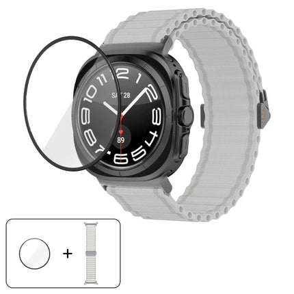 Marine Loop Nylon Watch Band with 3D Curved Film, For Samsung Galaxy Watch Ultra 2025, For Samsung Galaxy Watch Ultra 47mm - DealBuddy