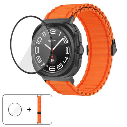 Marine Loop Nylon Watch Band with 3D Curved Film, For Samsung Galaxy Watch Ultra 2025, For Samsung Galaxy Watch Ultra 47mm - DealBuddy