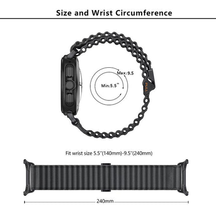 Marine Loop Nylon Watch Band with 3D Curved Film, For Samsung Galaxy Watch Ultra 2025, For Samsung Galaxy Watch Ultra 47mm - DealBuddy
