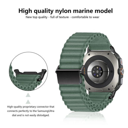 Marine Loop Nylon Watch Band with 3D Curved Film, For Samsung Galaxy Watch Ultra 2025, For Samsung Galaxy Watch Ultra 47mm - DealBuddy